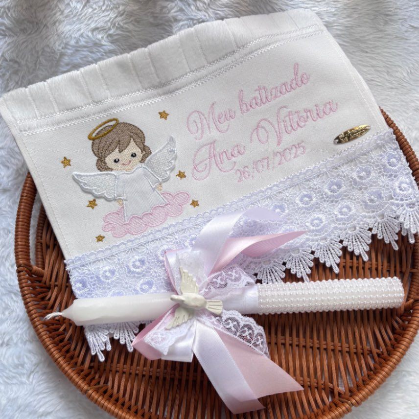 Kit batizado Ana Vitória (anjinha 3D)