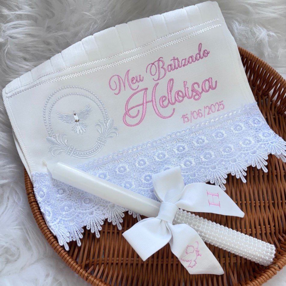 Kit batizado Heloísa (pombinha)
